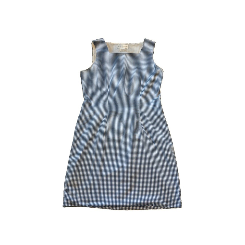 Vintage Blue gingham check dress Sleeveless Mini Womens 4 Cottagecore Preppy